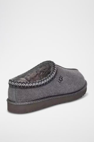 Pantoufles fourrées en nubuck - Gris foncé - UCG