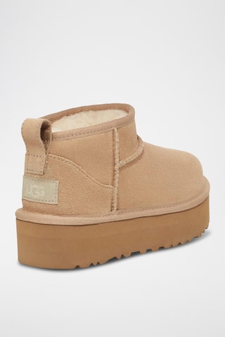 Bottines fourrées plateformes en nubuck - Beige - UGG