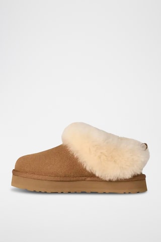 Pantoufles fourrées de randonnée en nubuck - Marron clair - UGG