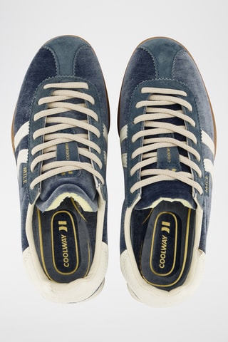 Sapatilhas em couro Mile - Azul