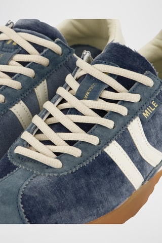 Sapatilhas em couro Mile - Azul