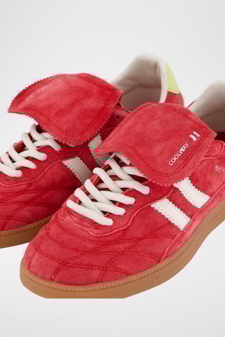 Sneakers in pelle scamosciata Beck - Rosso