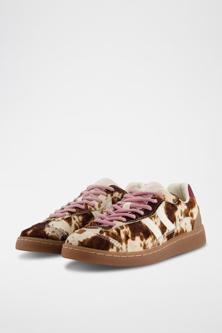 Sapatilhas em couro Duck - Castanho