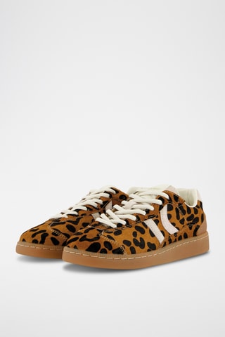 Sapatilhas em couro Duck - Castanho