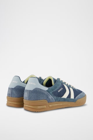 Sneakers in camoscio Grass - Blu
