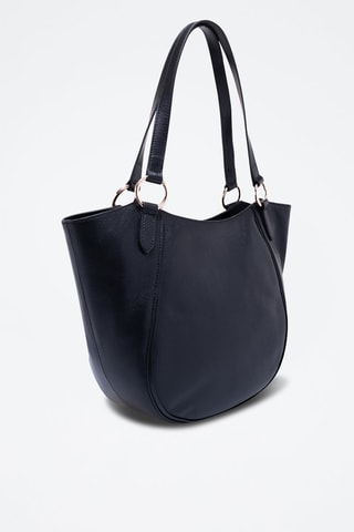 Sac porté épaule en cuir Domitilla - Noir