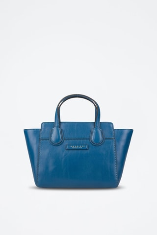 Sac à main en cuir Elettra - Bleu foncé 