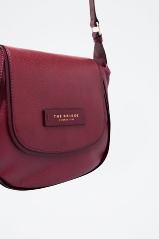 Sac à bandoulière en cuir Domitilla - Rouge foncé