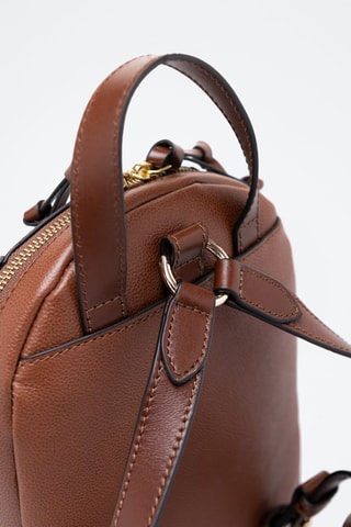 Mochila de piel Domitilla - Marrón