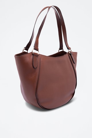 Sac à main en cuir Domitilla - Marron foncé