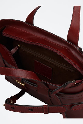 Sac à main en cuir Vigna Nuovo - Bordeaux