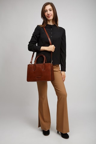 Sac à main en cuir Beatrice - Camel