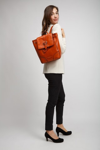 Mochila de piel Matilde - Naranja