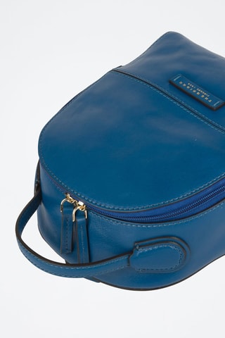 Mochila de piel Elettra - Azul oscuro 