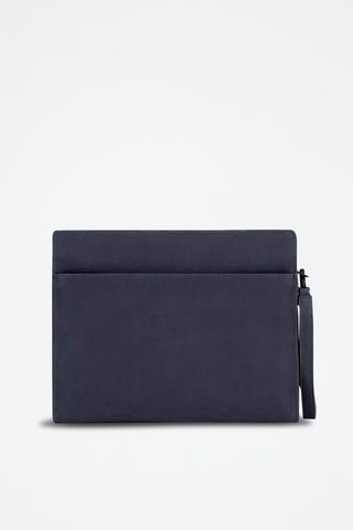 Pochette en cuir - Bleu marine