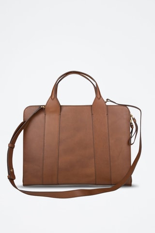 Porte-documents en cuir Elena - Marron