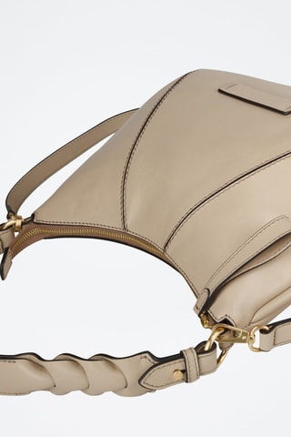Sac porté épaule en cuir Brigida - Beige