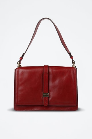 Sac porté épaule en cuir Beatrice - Rouge