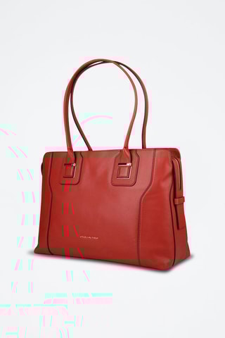 Sac porté épaule en cuir Rouge 