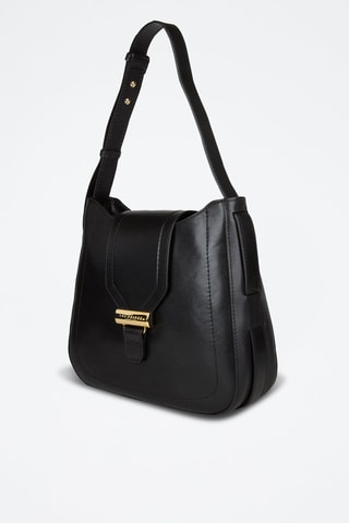 Sac porté épaule en cuir Benedetta - Noir