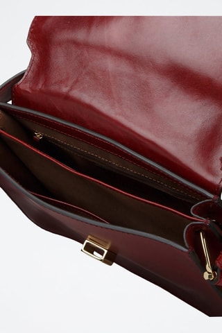 Sac porté épaule en cuir Beatrice - Rouge