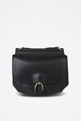 Sac bandoulière en cuir Erica - Noir
