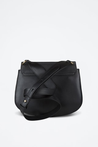 Sac bandoulière en cuir Erica - Noir