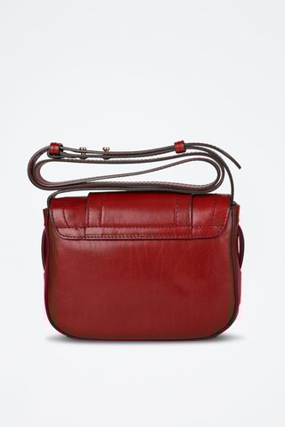 Sac bandoulière en cuir Benedetta - Bordeaux