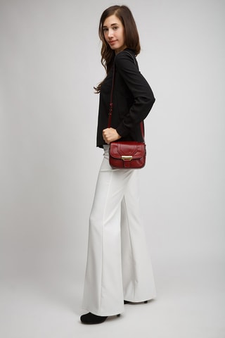 Sac bandoulière en cuir Benedetta - Bordeaux