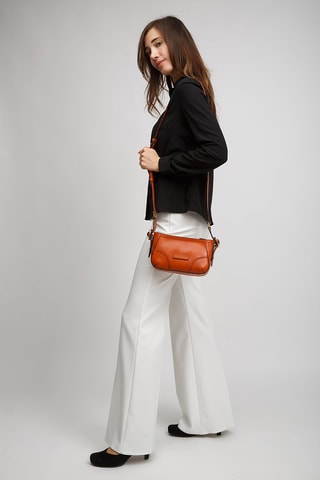 Sac bandoulière en cuir Matilde - Orange