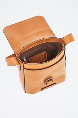 Bandolera de piel - Camel