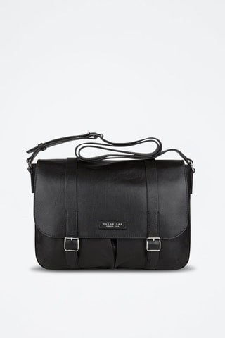 Sac bandoulière en cuir Cesare - Noir 