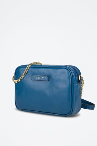 Sac bandoulière en cuir Elettra - Bleu foncé