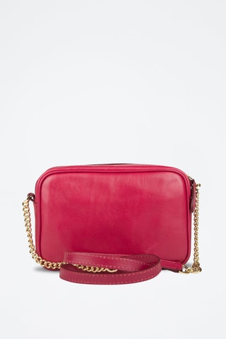 Sac bandoulière en cuir Elettra - Fuchsia