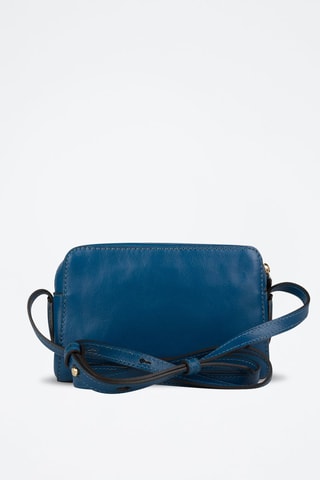 Sac bandoulière en cuir Elettra - Bleu foncé 