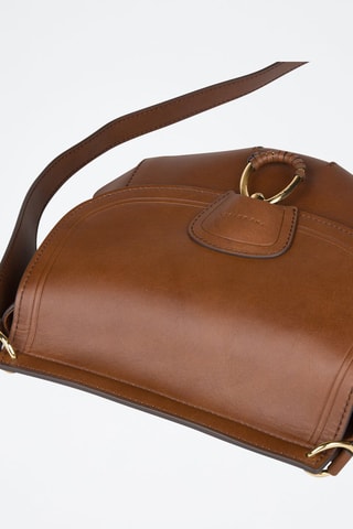 Sac bandoulière en cuir Erica - Marron