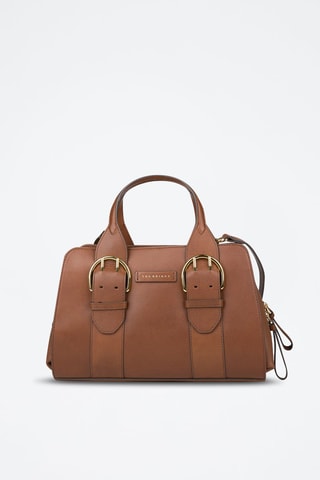 Sac bandoulière en cuir Elena - Marron