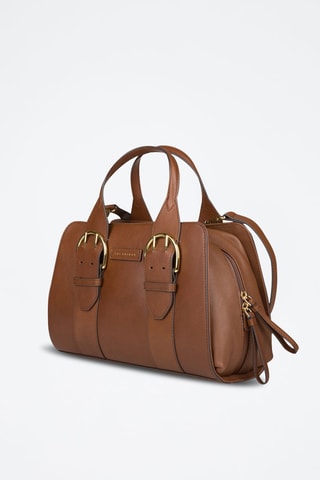 Sac bandoulière en cuir Elena - Marron