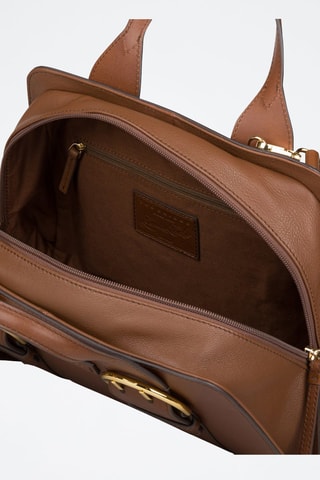 Sac bandoulière en cuir Elena - Marron