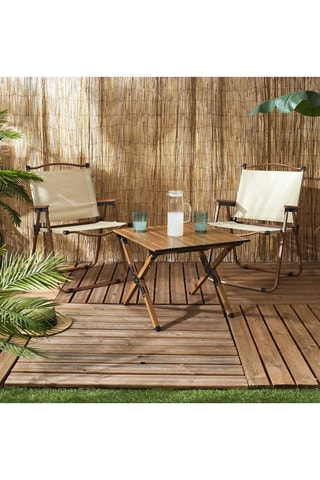 Cadeira de campismo dobrável Mariposa Bege