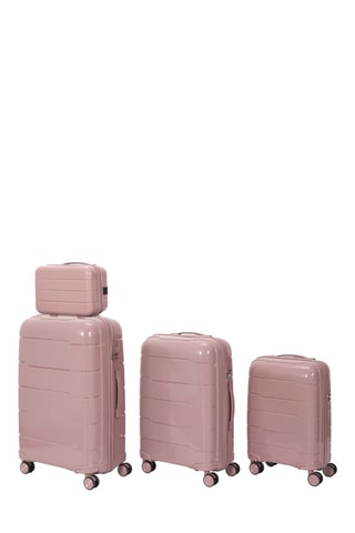 Conjunto de 3 malas e nécessaire Madrid - Rosa - 56/66/76/28 cm