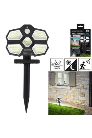 Candeeiro solar de exterior LED - Branco