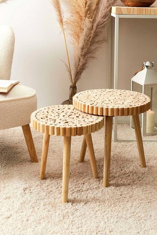 Mesa de centro encaixável Rondin - 
Natural