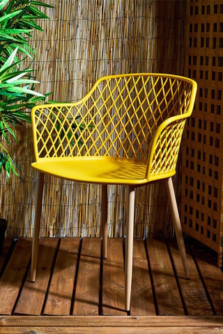 4 cadeirões de exterior Malaga Amarelo