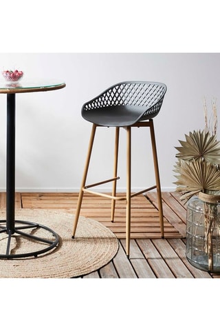 Banco de bar Malaga 
Cinzento e imitação de madeira