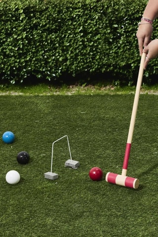Jogo de croquet em pinho