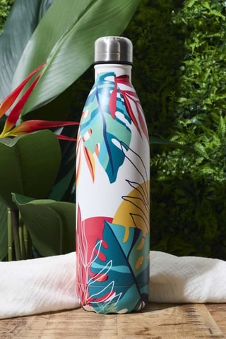 Garrafa isotérmica em aço inoxidável e silicone - 100 cl - Modelo aleatório