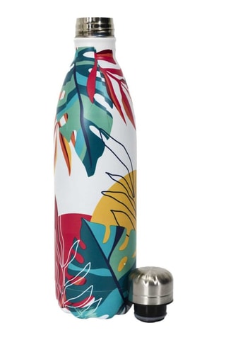 Garrafa isotérmica em aço inoxidável e silicone - 100 cl - Modelo aleatório