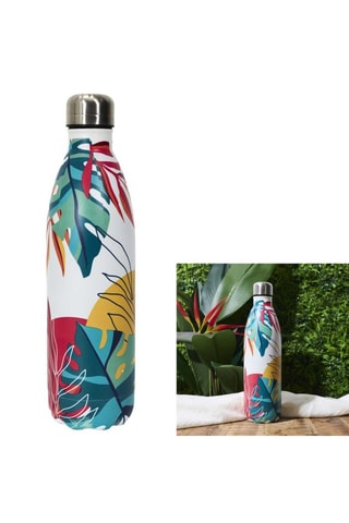 Garrafa isotérmica em aço inoxidável e silicone - 100 cl - Modelo aleatório