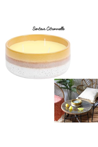 Vela perfumada em cerâmica 
Citronela